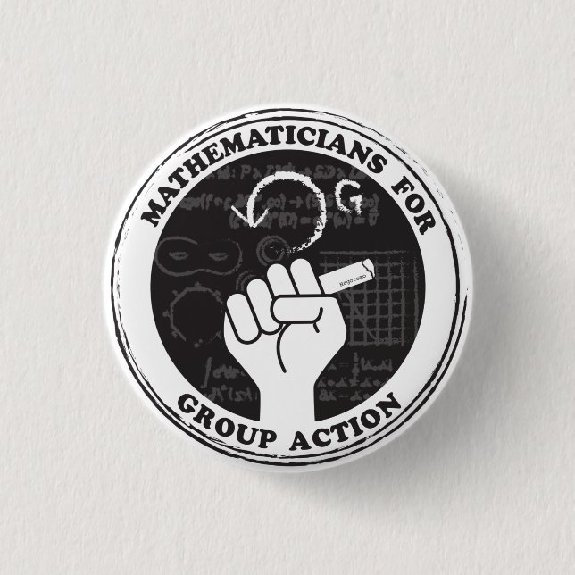 Badge Rond 2,50 Cm Mathématiciens pour le bouton d'action de groupe (Devant)