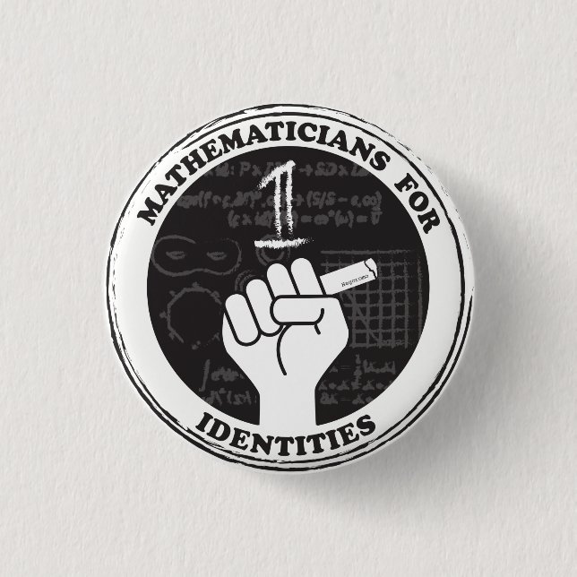 Badge Rond 2,50 Cm Mathématiciens pour le bouton d'identités (Devant)