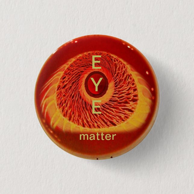 Badge Rond 2,50 Cm Matière d'OEIL (Devant)