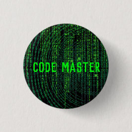 BADGE ROND 2,50 CM MATRICE MAÎTRE DE CODE GAMER