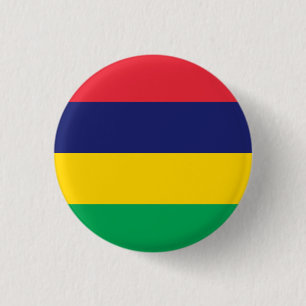 Badge Rond 2,50 Cm Mauritius Flag