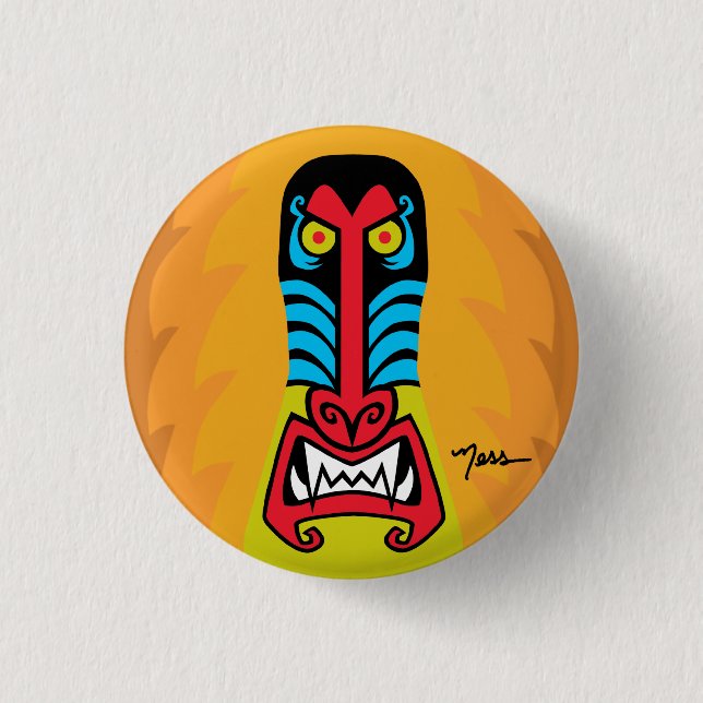 BADGE ROND 2,50 CM MAUVAIS BABOUIN D'ÂNE (Devant)