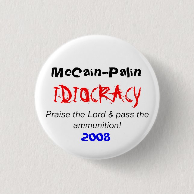 Badge Rond 2,50 Cm McCain/Palin (Devant)
