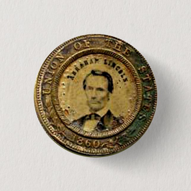 Badge Rond 2,50 Cm Médaille de Lincoln - bouton (Devant)