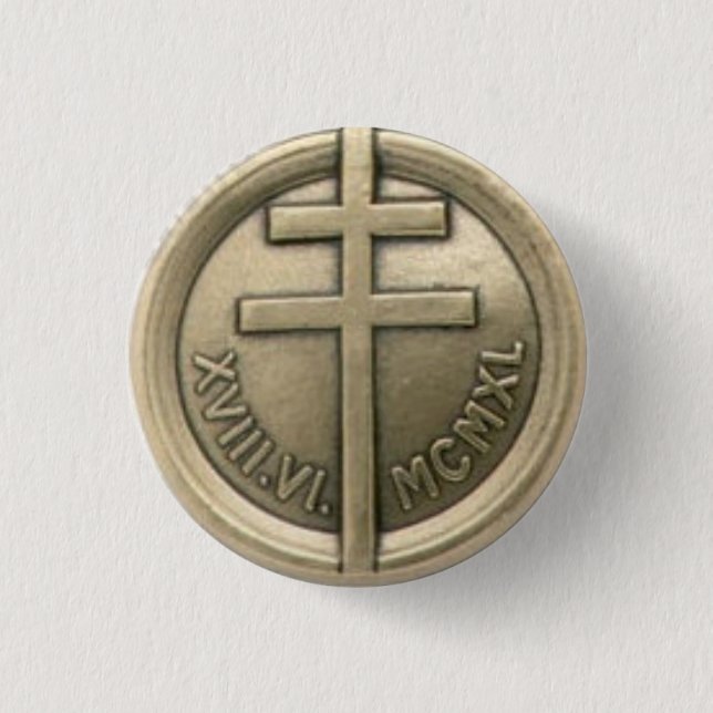 Badge Rond 2,50 Cm Médaille française de résistance (Devant)