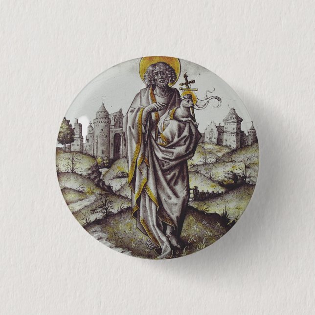 Badge Rond 2,50 Cm Médaillon avec saint Jean Baptiste (Devant)