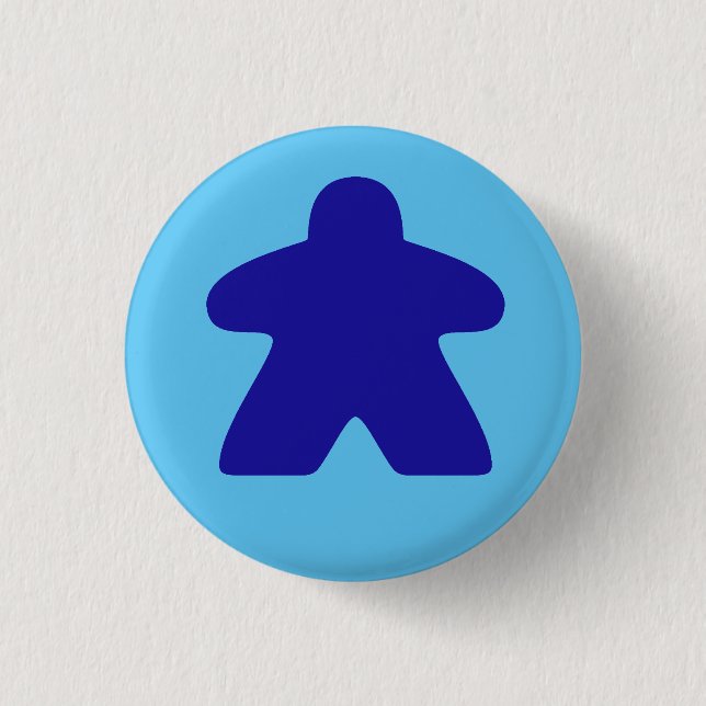 Badge Rond 2,50 Cm Meeple bleu (Devant)