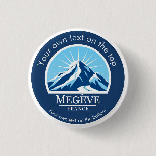 Badge Rond 2,50 Cm Megève station de ski France