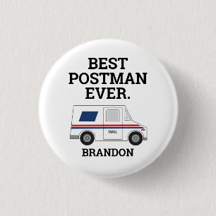Badge Rond 2,50 Cm Meilleur Postman Jamais Appréciation personnelle d