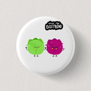Badge Rond 2,50 Cm Meilleure amie nourriture amitié