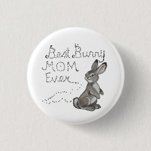 Badge Rond 2,50 Cm Meilleure maman lapin toujours mignonne lapin Text