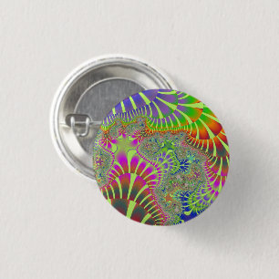 Badge Rond 2,50 Cm Mélange arc-en-ciel jaune