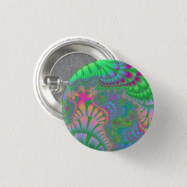 Badge Rond 2,50 Cm Mélange verte (Devant & derrière)