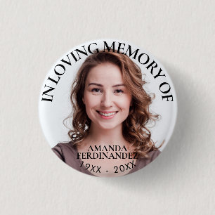 Badge Rond 2,50 Cm Mémorial photo personnalisé