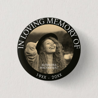 Badge Rond 2,50 Cm Mémorial photo personnalisé