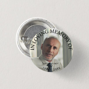 Badge Rond 2,50 Cm Mémorial photo personnalisé