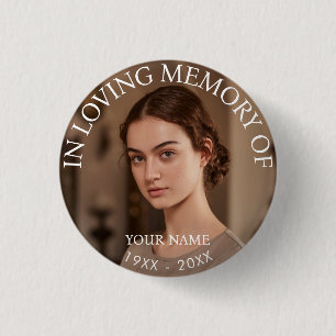 Badge Rond 2,50 Cm Mémorial photo personnalisé