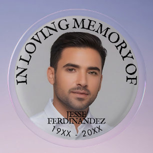 Badge Rond 2,50 Cm Mémorial photo personnalisé