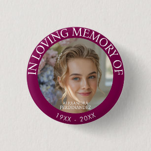 Badge Rond 2,50 Cm Mémorial photo personnalisé