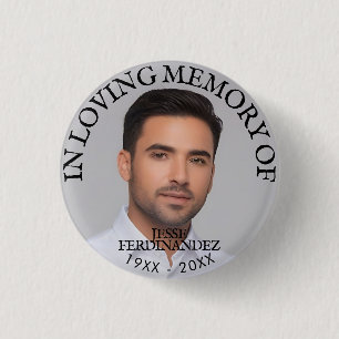 Badge Rond 2,50 Cm Mémorial photo personnalisé