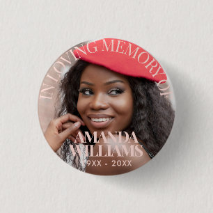 Badge Rond 2,50 Cm Mémorial photo personnalisé