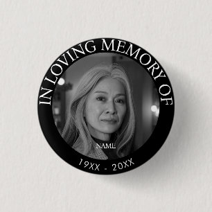 Badge Rond 2,50 Cm Mémorial photo personnalisé