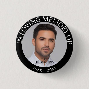 Badge Rond 2,50 Cm Mémorial photo personnalisé