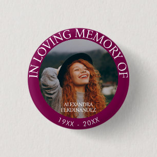Badge Rond 2,50 Cm Mémorial photo personnalisé