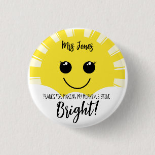 Badge Rond 2,50 Cm merci d'illuminer ma matinée