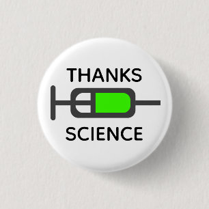 Badge Rond 2,50 Cm Merci pour la science 