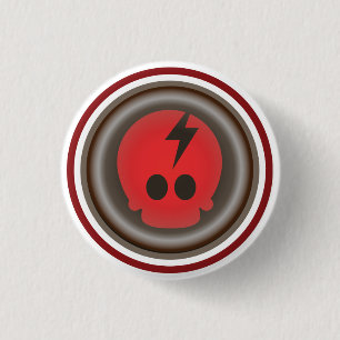 Badge Rond 2,50 Cm Mercury noir - bouton