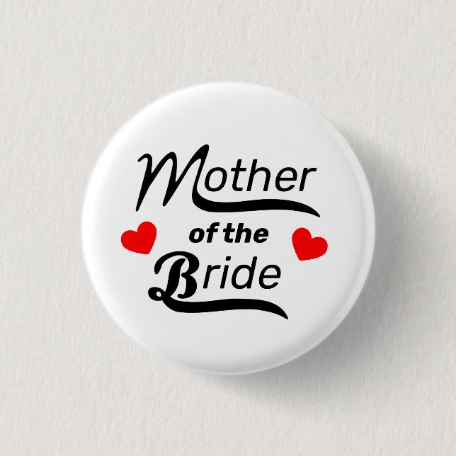 Badge Rond 2,50 Cm Mère de la mariée (Devant)