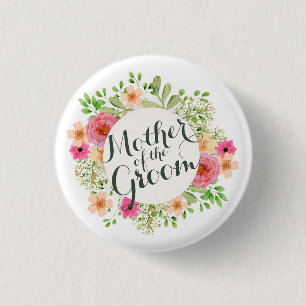 Badge Rond 2,50 Cm Mère du marié épousant le bouton de Pin