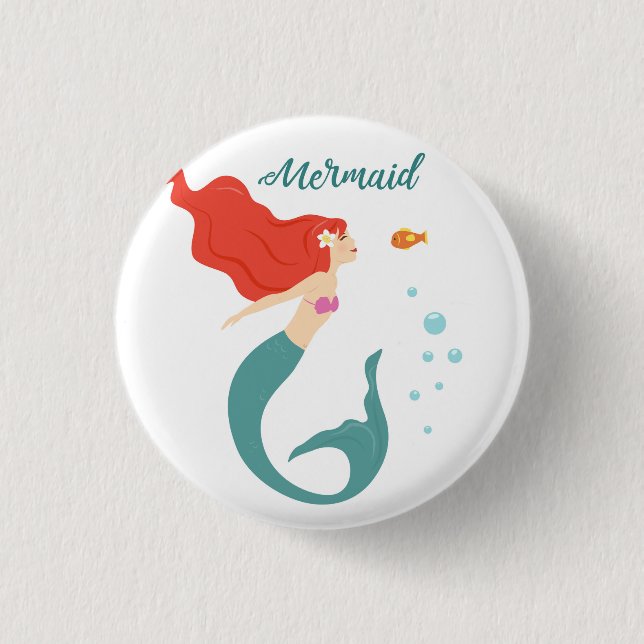 Badge Rond 2,50 Cm Mermaid (Devant)