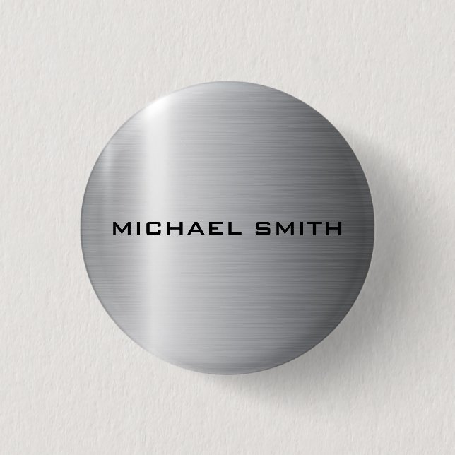 Badge Rond 2,50 Cm Métal en acier inoxydable (Devant)