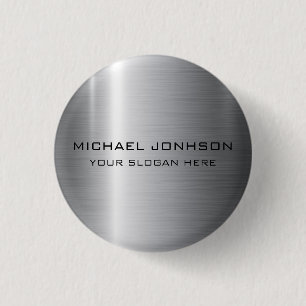 Badge Rond 2,50 Cm Métal en acier inoxydable