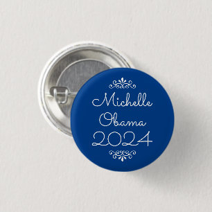Badge Rond 2,50 Cm Michelle Obama 2024 Custom Text & Colors Ornaments