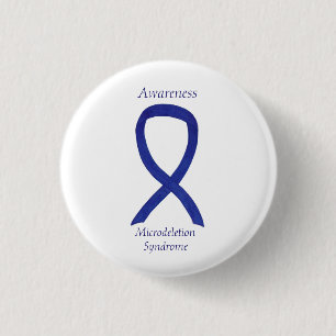 Badge Rond 2,50 Cm Microsuppression Syndrome Sensibilisation Ruban Pi