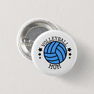 Badge Rond 2,50 Cm Mignonne art de mot de maman de sport de volley-ba