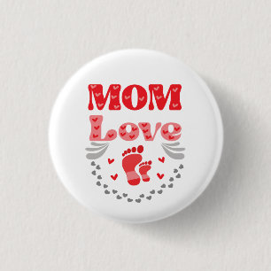 Badge Rond 2,50 Cm Mignonne Maman Amour