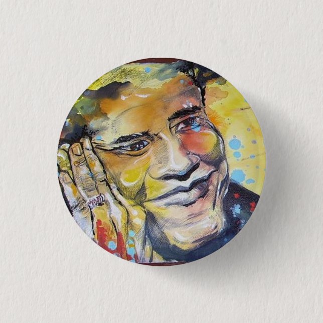 Badge Rond 2,50 Cm Mini bouton de Barack Obama (Devant)