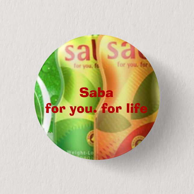 Badge Rond 2,50 Cm mini bouton de saba (Devant)