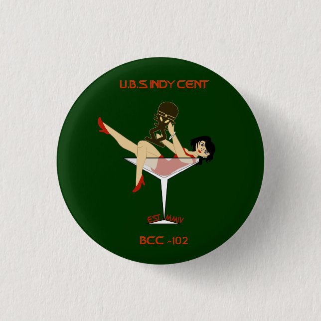 Badge Rond 2,50 Cm Mini bouton d'U.B.S Indycent (Devant)