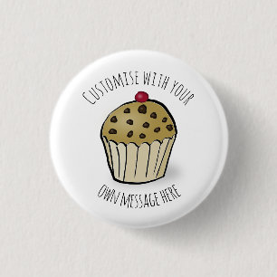 Badge Rond 2,50 Cm Mini Muffin Cute Personnalisé