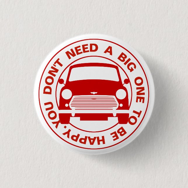 Badge Rond 2,50 Cm Mini voiture Austin classique (Devant)