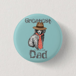 Badge Rond 2,50 Cm Miniature Poodle Papa