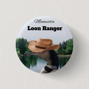 Badge Rond 2,50 Cm Minnesota Loon Ranger Bouton Souvenir