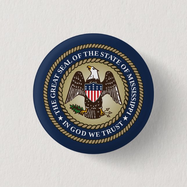 Badge Rond 2,50 Cm Mississippi (Devant)