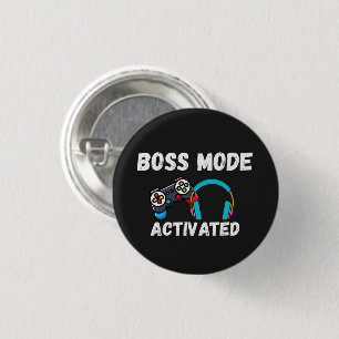 Badge Rond 2,50 Cm Mode Patron Activé Joueur