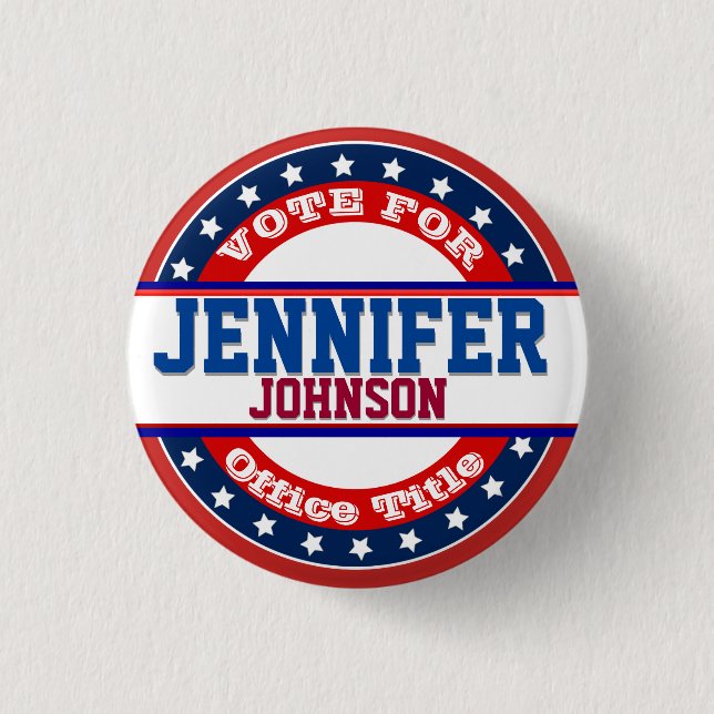 Badge Rond 2,50 Cm Modèle de campagne politique (Devant)